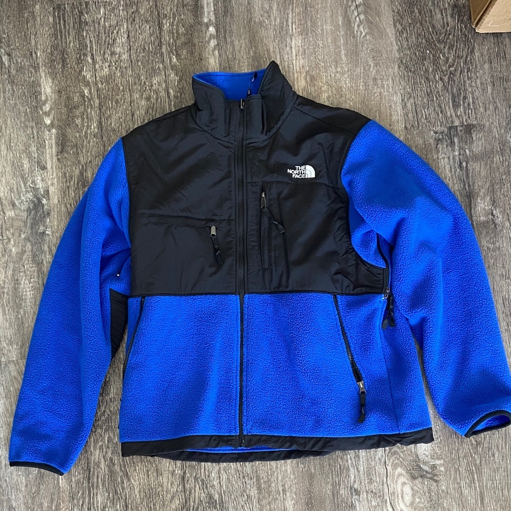 The North Face Men’s Royal Blue and Black Fleece Jacket